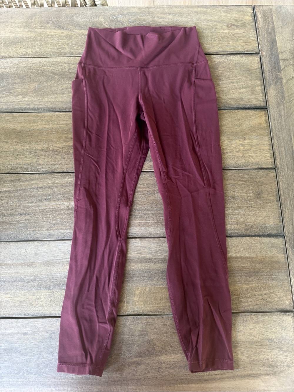 lululemon athletica Wine Red High-Rise Leggings
